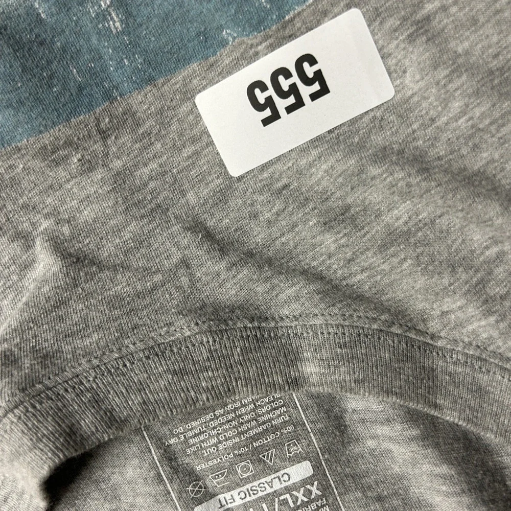 The North Face Mens XXL‎ Gray Graphic Long Sleeve Hiking Climbing T Shirt